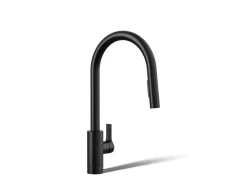 Pull-down kitchen sink faucet with two-function sprayhead^Kohler
