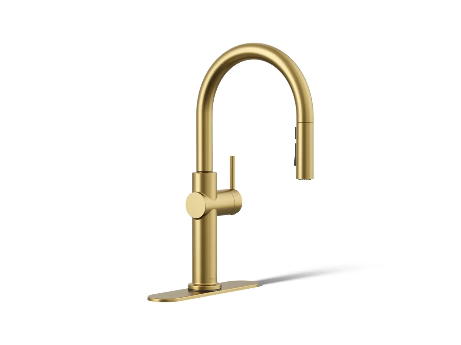 Pull-down kitchen sink faucet with three-function sprayhead^Kohler Discount