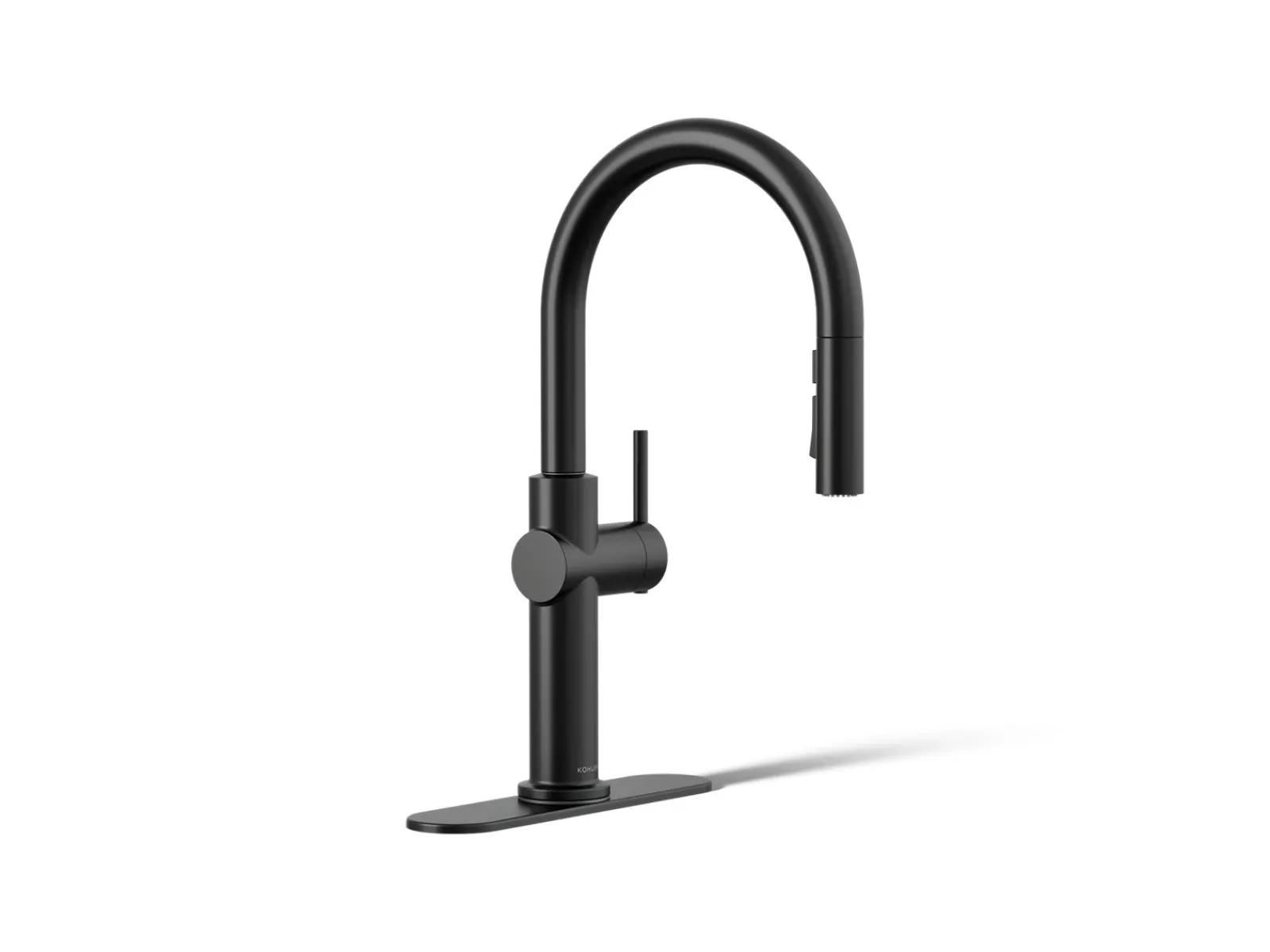 Pull-down kitchen sink faucet with three-function sprayhead^Kohler Discount