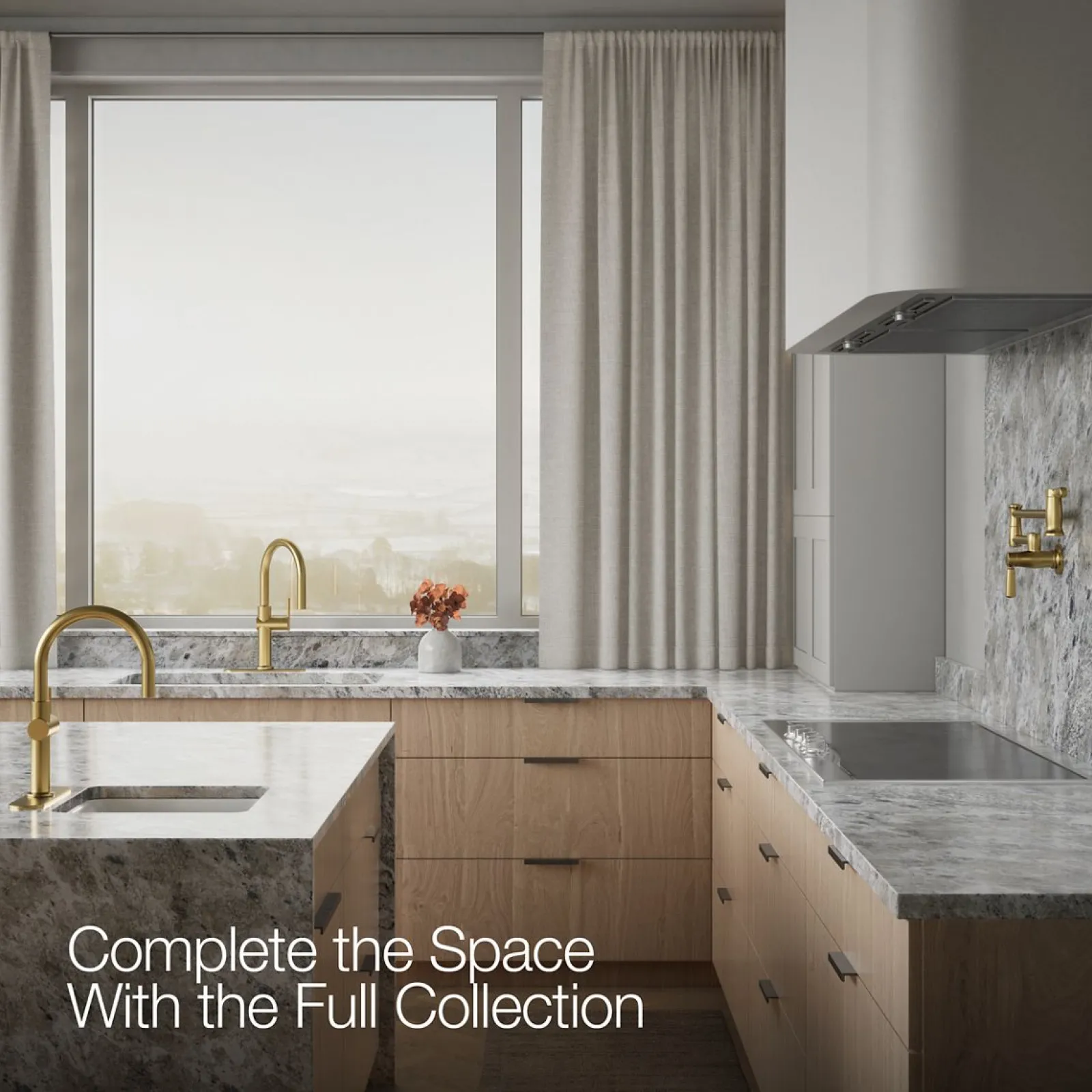 Pull-down kitchen sink faucet with three-function sprayhead^Kohler Discount