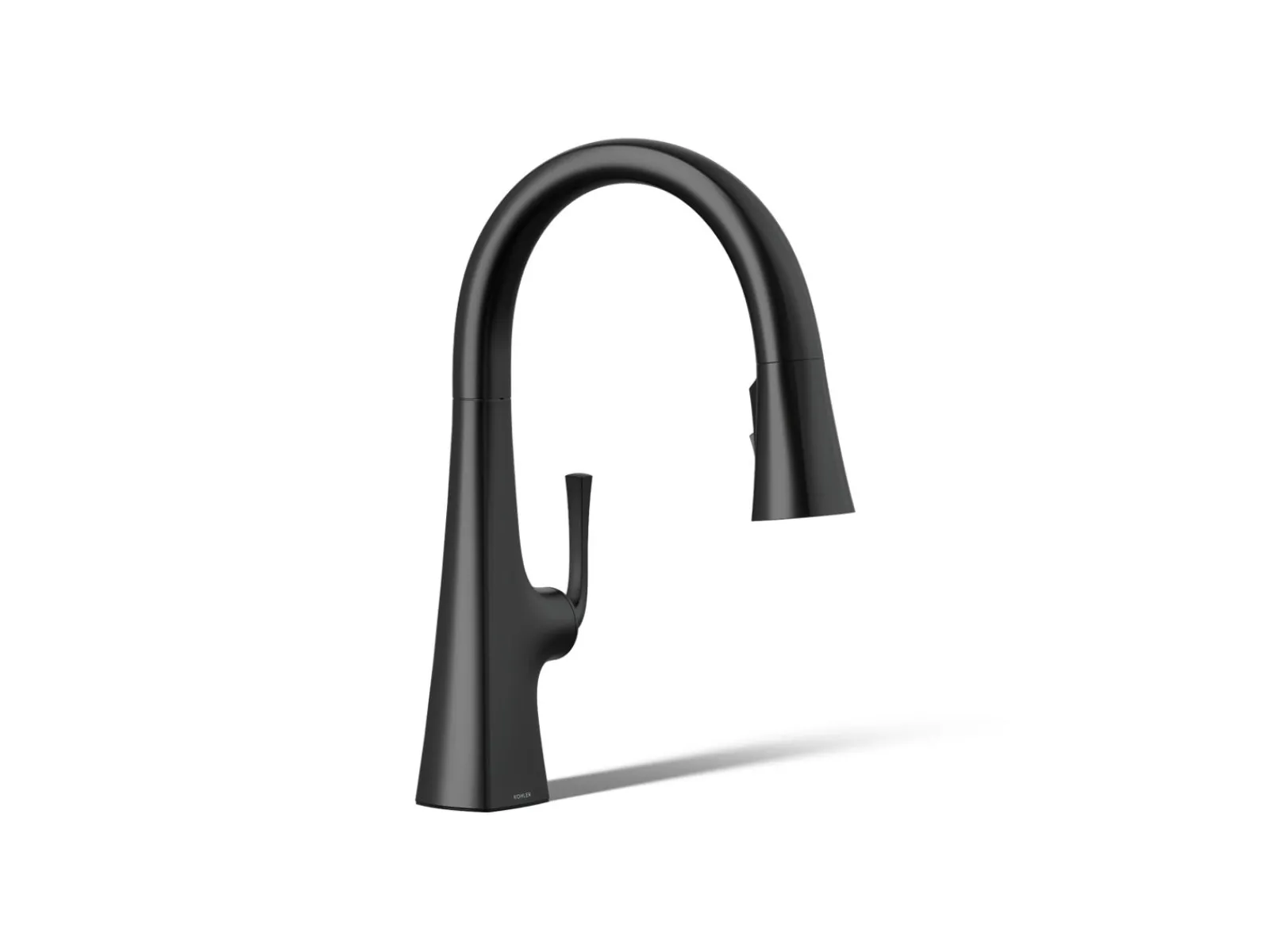 Pull-down kitchen sink faucet with three-function sprayhead^Kohler Outlet