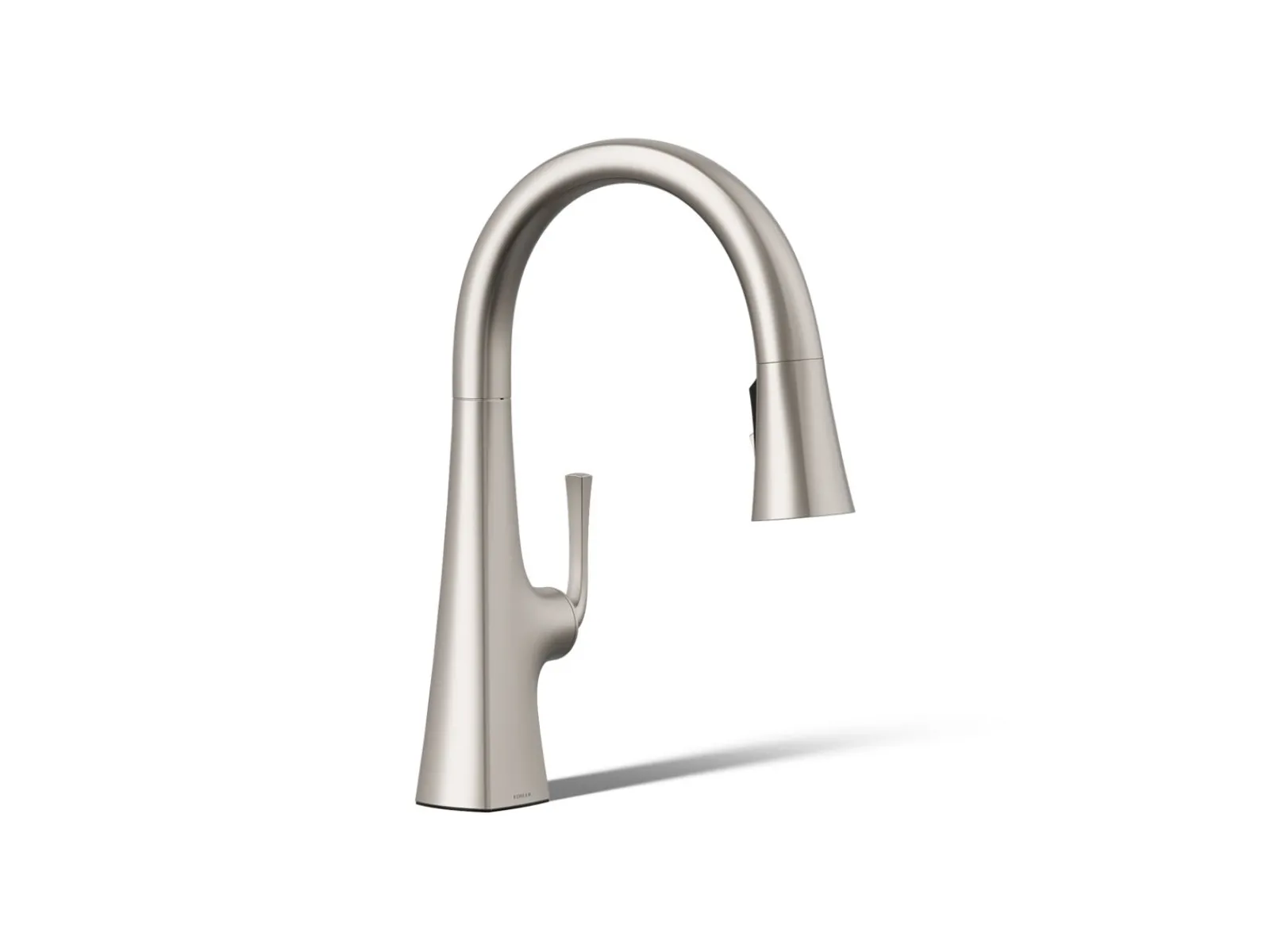 Pull-down kitchen sink faucet with three-function sprayhead^Kohler Outlet