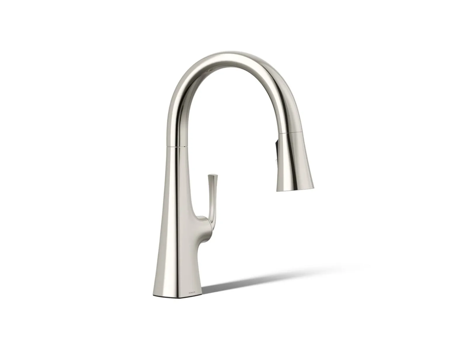 Pull-down kitchen sink faucet with three-function sprayhead^Kohler Outlet