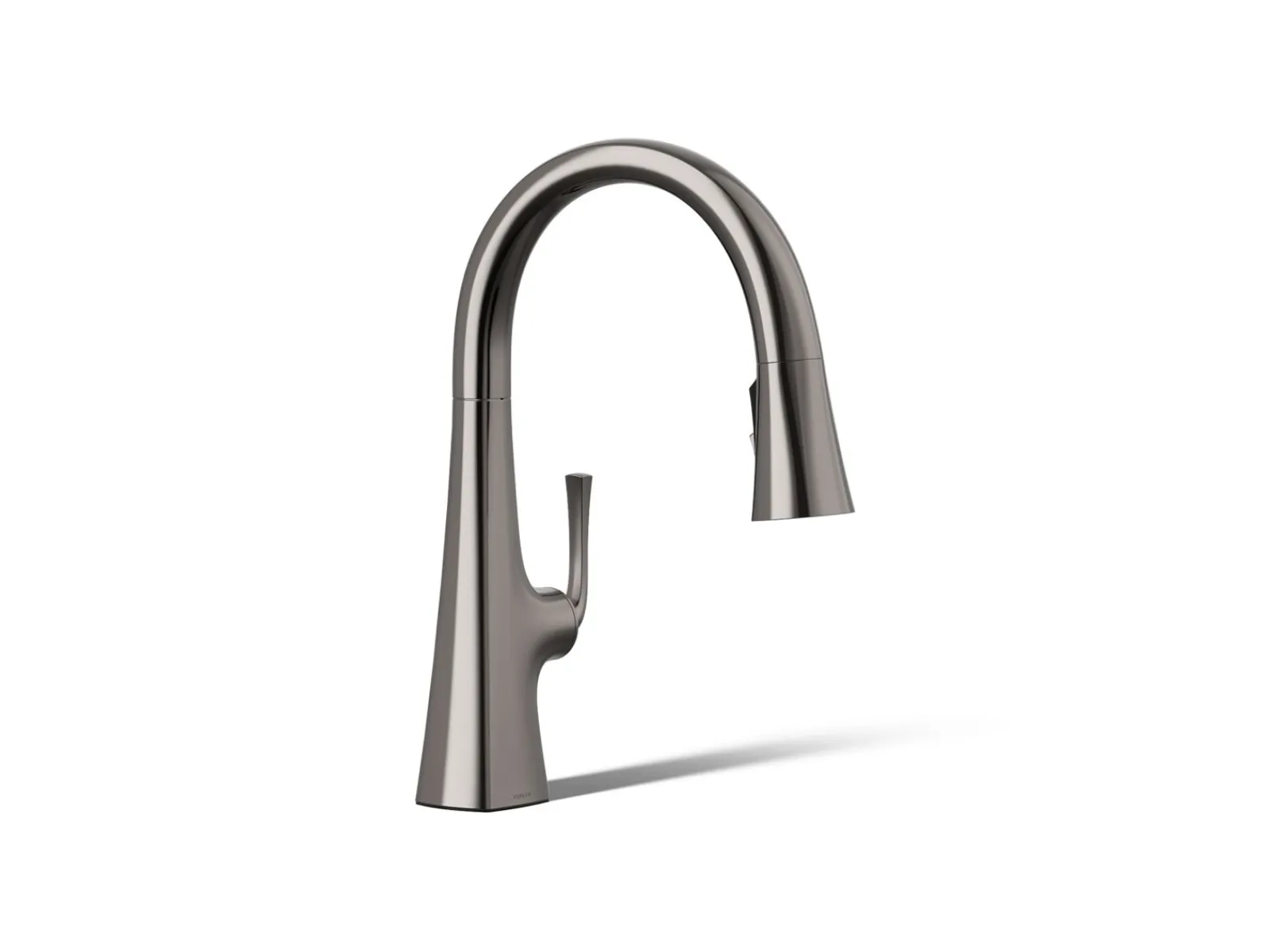 Pull-down kitchen sink faucet with three-function sprayhead^Kohler Outlet