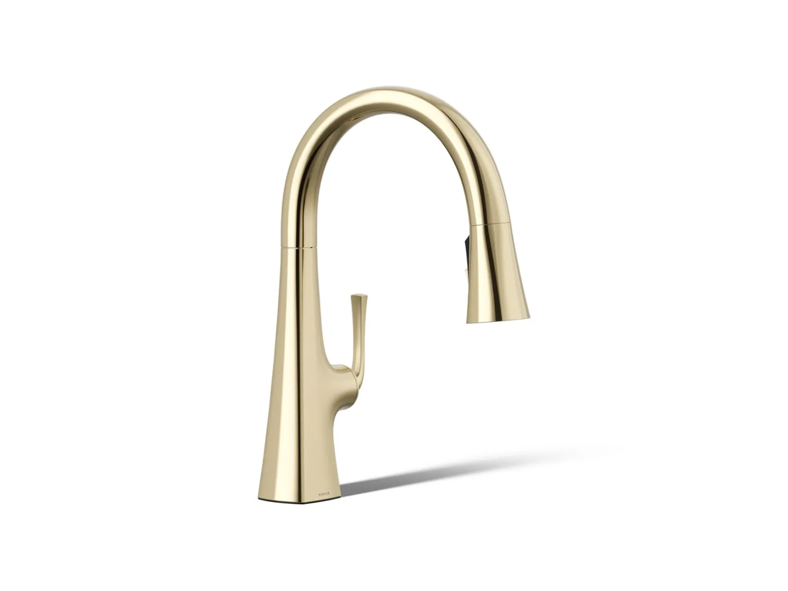 Pull-down kitchen sink faucet with three-function sprayhead^Kohler Outlet