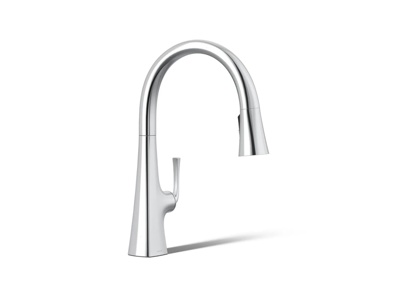 Pull-down kitchen sink faucet with three-function sprayhead^Kohler Discount