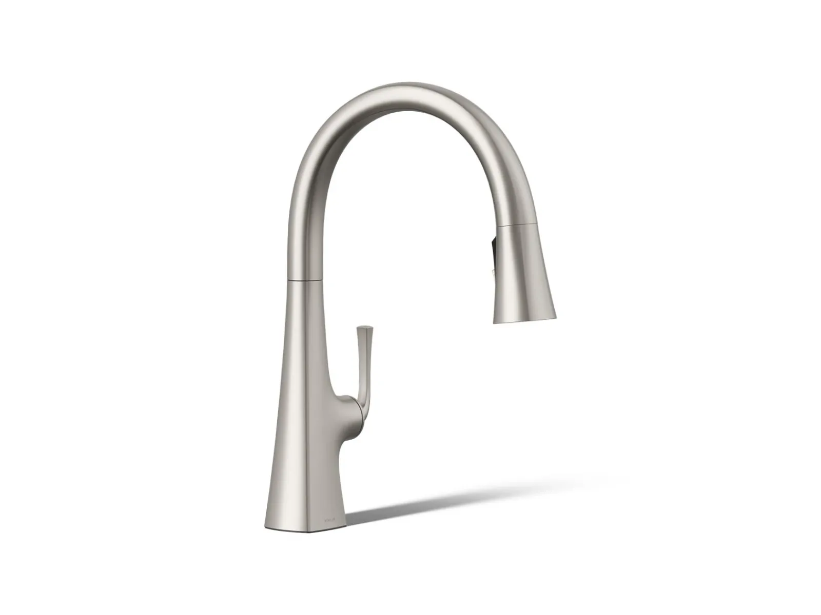 Pull-down kitchen sink faucet with three-function sprayhead^Kohler Discount
