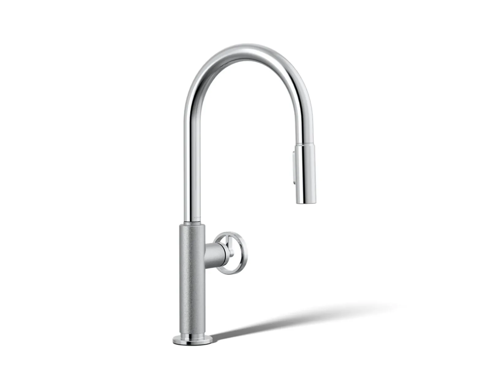Pull-down kitchen sink faucet with two-function sprayhead^Kohler Discount