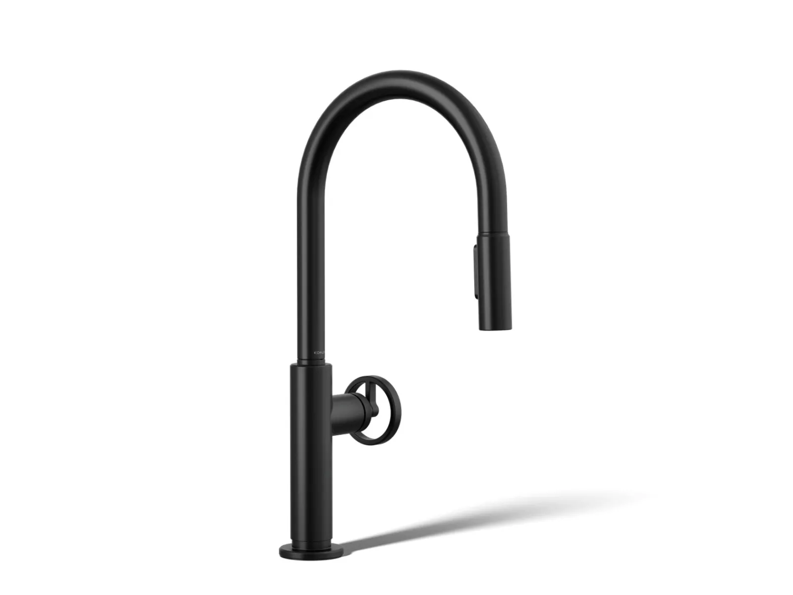 Pull-down kitchen sink faucet with two-function sprayhead^Kohler Discount