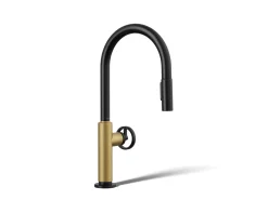 Pull-down kitchen sink faucet with two-function sprayhead^Kohler Discount