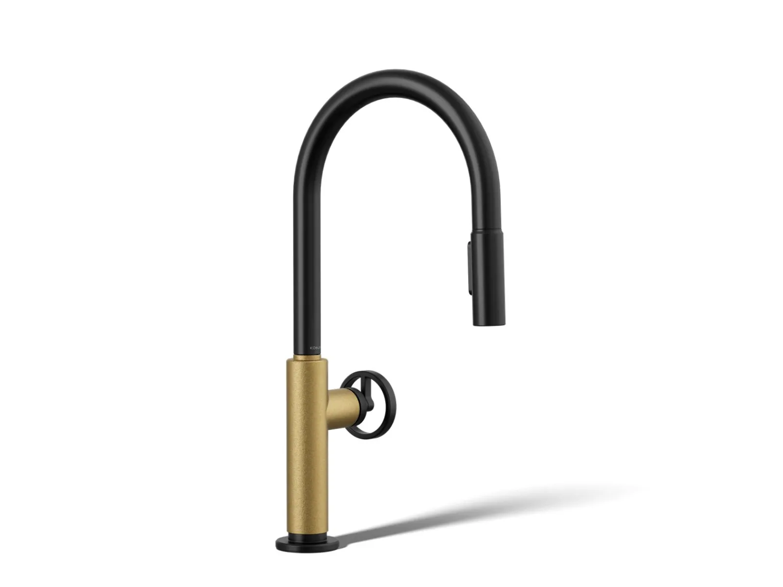 Pull-down kitchen sink faucet with two-function sprayhead^Kohler Discount