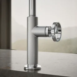 Pull-down kitchen sink faucet with two-function sprayhead^Kohler Discount
