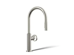 Pull-down kitchen sink faucet with two-function sprayhead^Kohler Discount