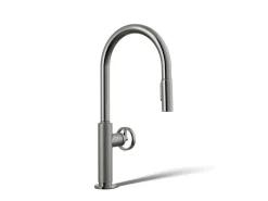 Pull-down kitchen sink faucet with two-function sprayhead^Kohler Discount