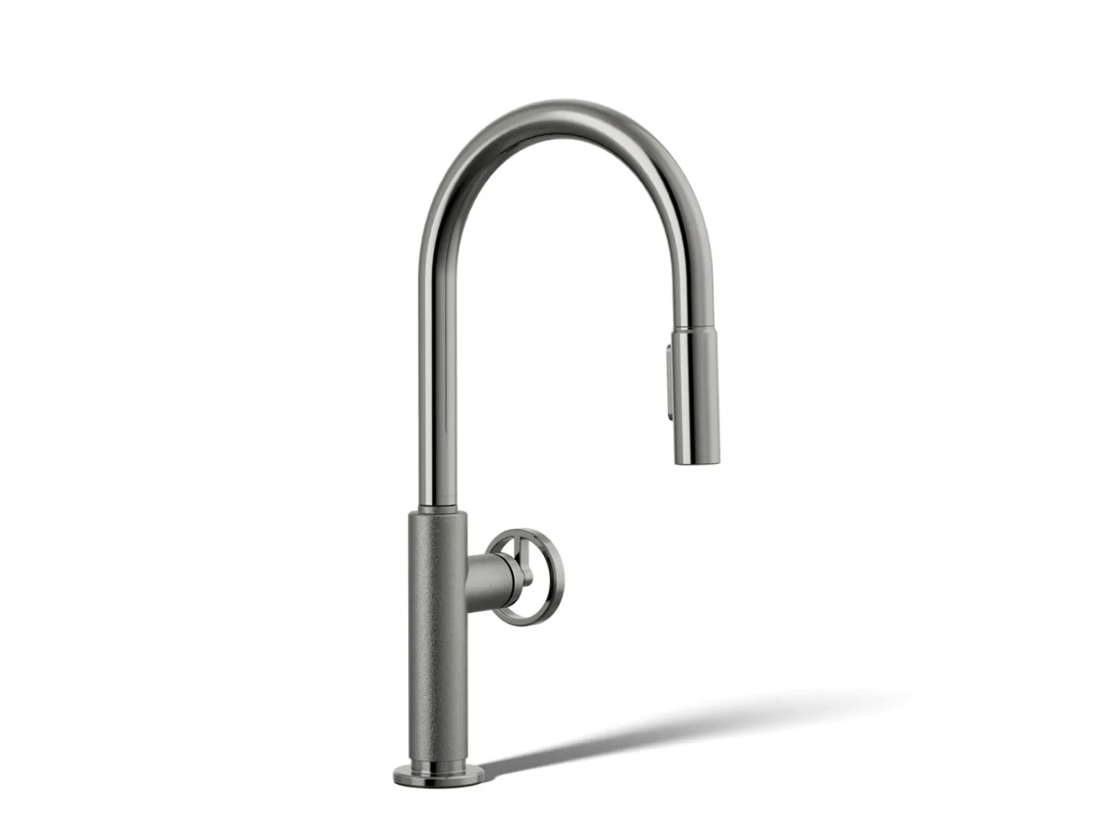 Pull-down kitchen sink faucet with two-function sprayhead^Kohler Discount