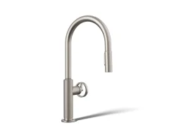 Pull-down kitchen sink faucet with two-function sprayhead^Kohler Discount
