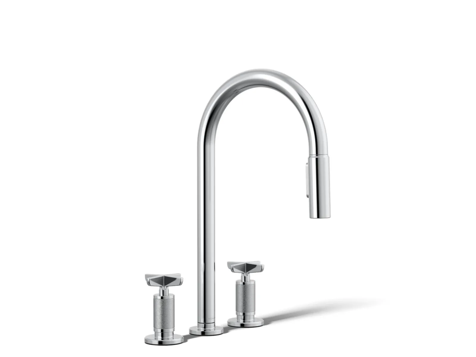 Pull-down kitchen sink faucet with two-function sprayhead^Kohler Outlet