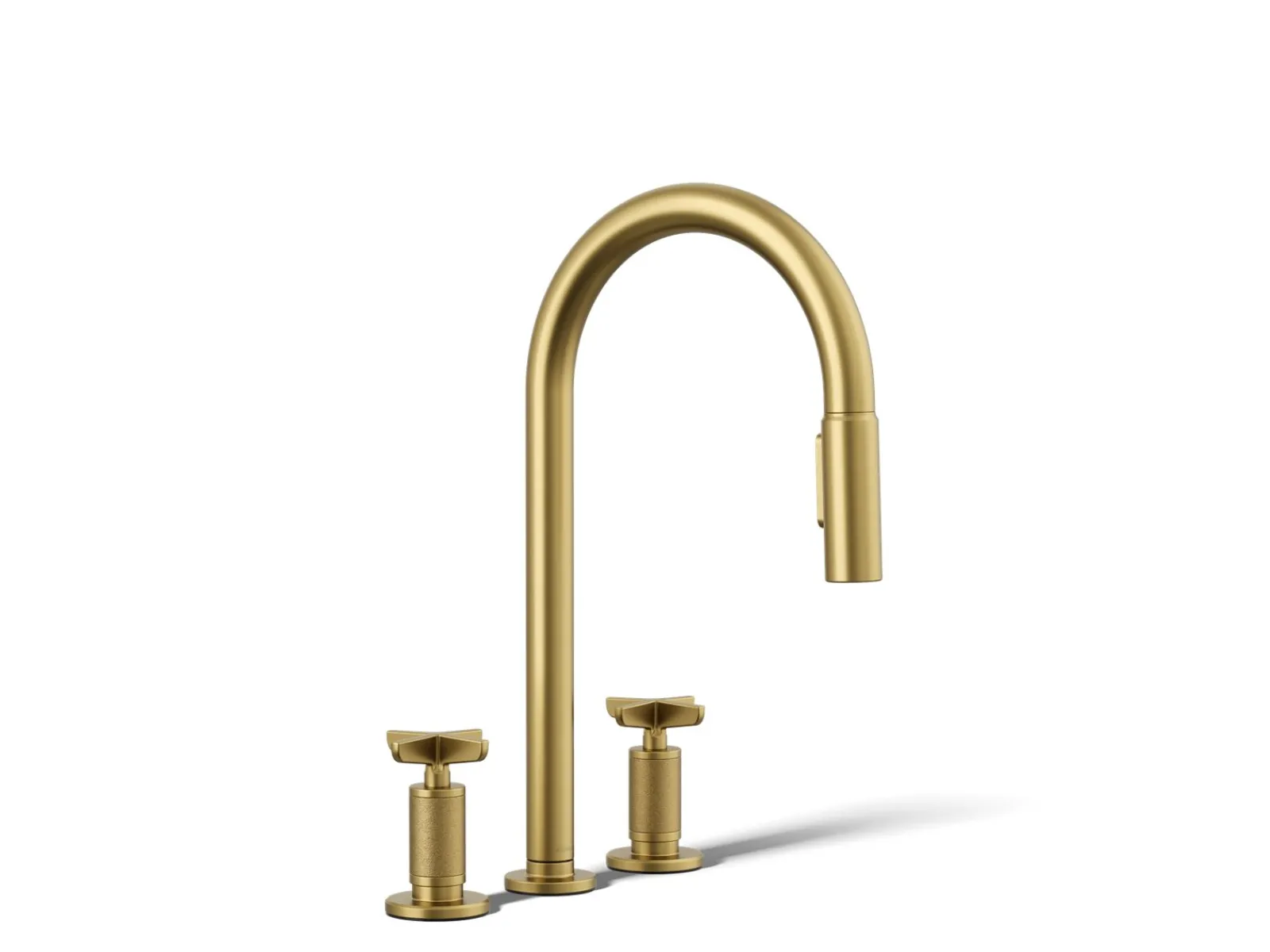 Pull-down kitchen sink faucet with two-function sprayhead^Kohler Outlet