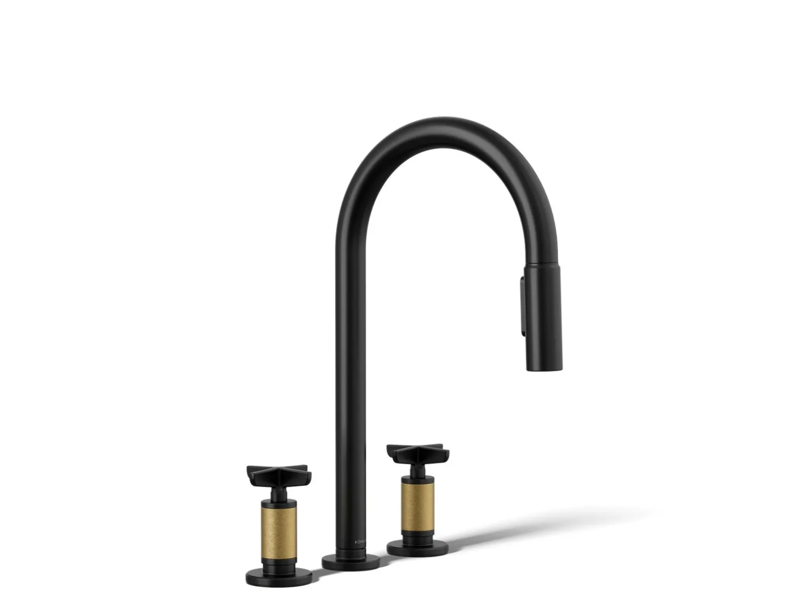 Pull-down kitchen sink faucet with two-function sprayhead^Kohler Outlet