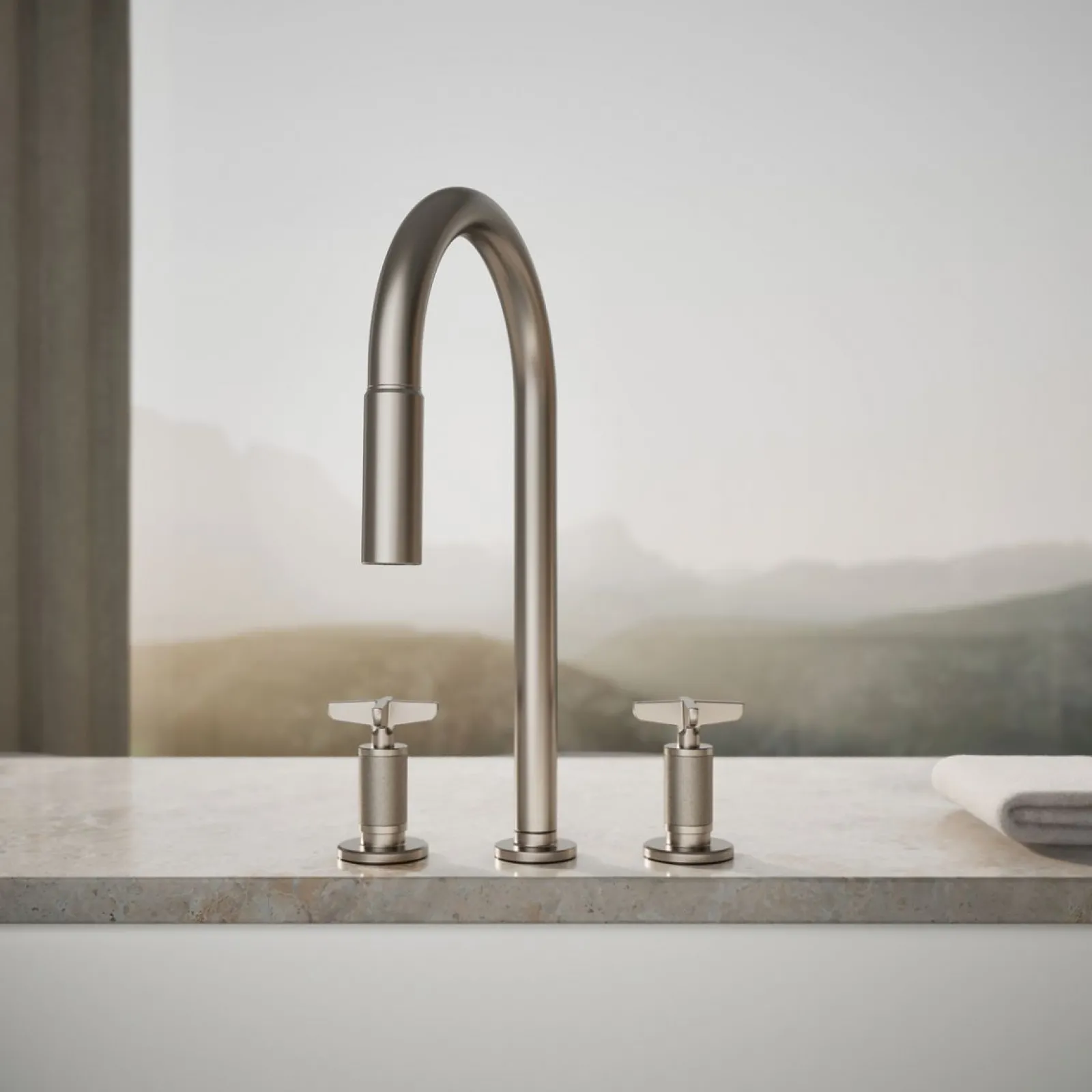 Pull-down kitchen sink faucet with two-function sprayhead^Kohler Outlet