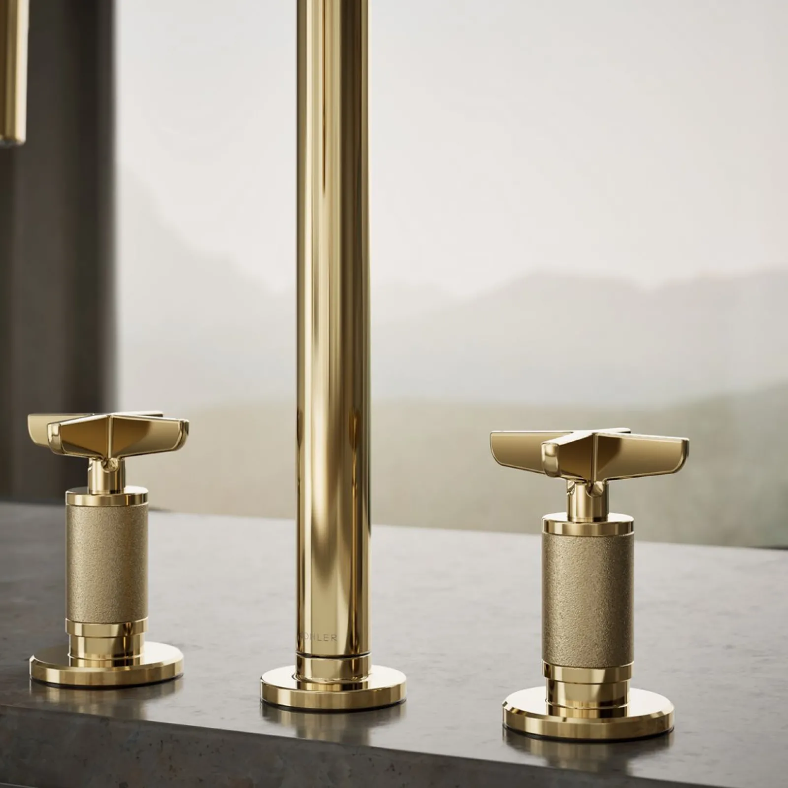Pull-down kitchen sink faucet with two-function sprayhead^Kohler Outlet