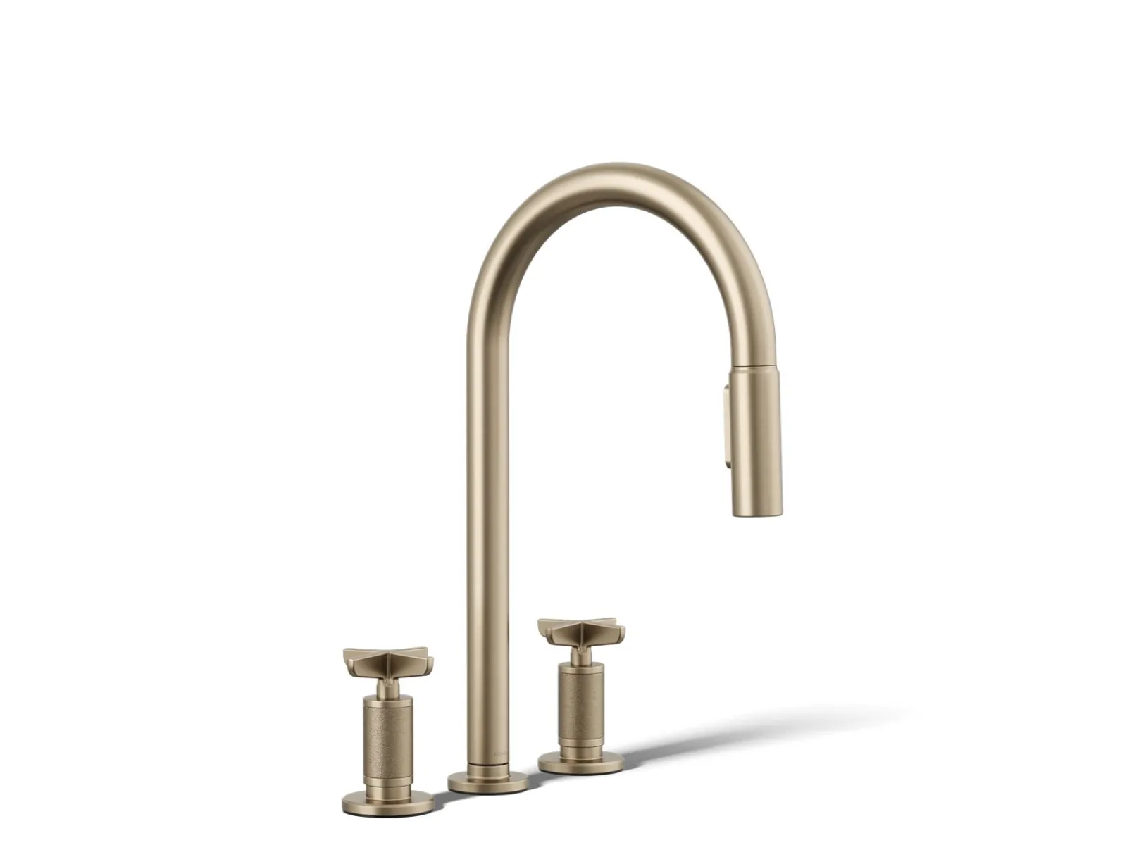 Pull-down kitchen sink faucet with two-function sprayhead^Kohler Outlet