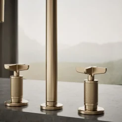 Pull-down kitchen sink faucet with two-function sprayhead^Kohler Outlet