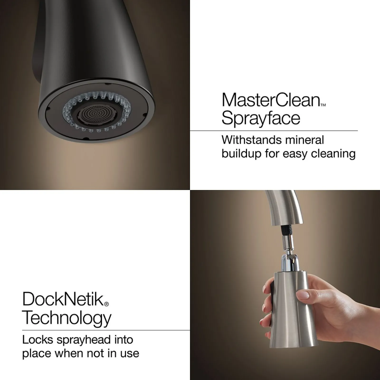 Pull-down kitchen sink faucet with two-function sprayhead^Kohler Outlet