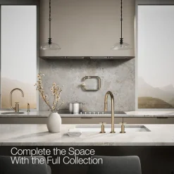 Pull-down kitchen sink faucet with two-function sprayhead^Kohler Outlet