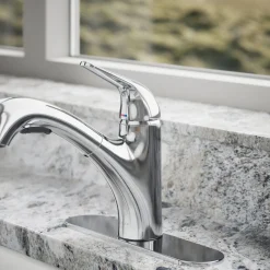 Pull-out kitchen sink faucet with two-function sprayhead^Kohler Online
