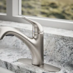 Pull-out kitchen sink faucet with two-function sprayhead^Kohler Online