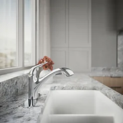 Pull-out kitchen sink faucet with two-function sprayhead^Kohler Online