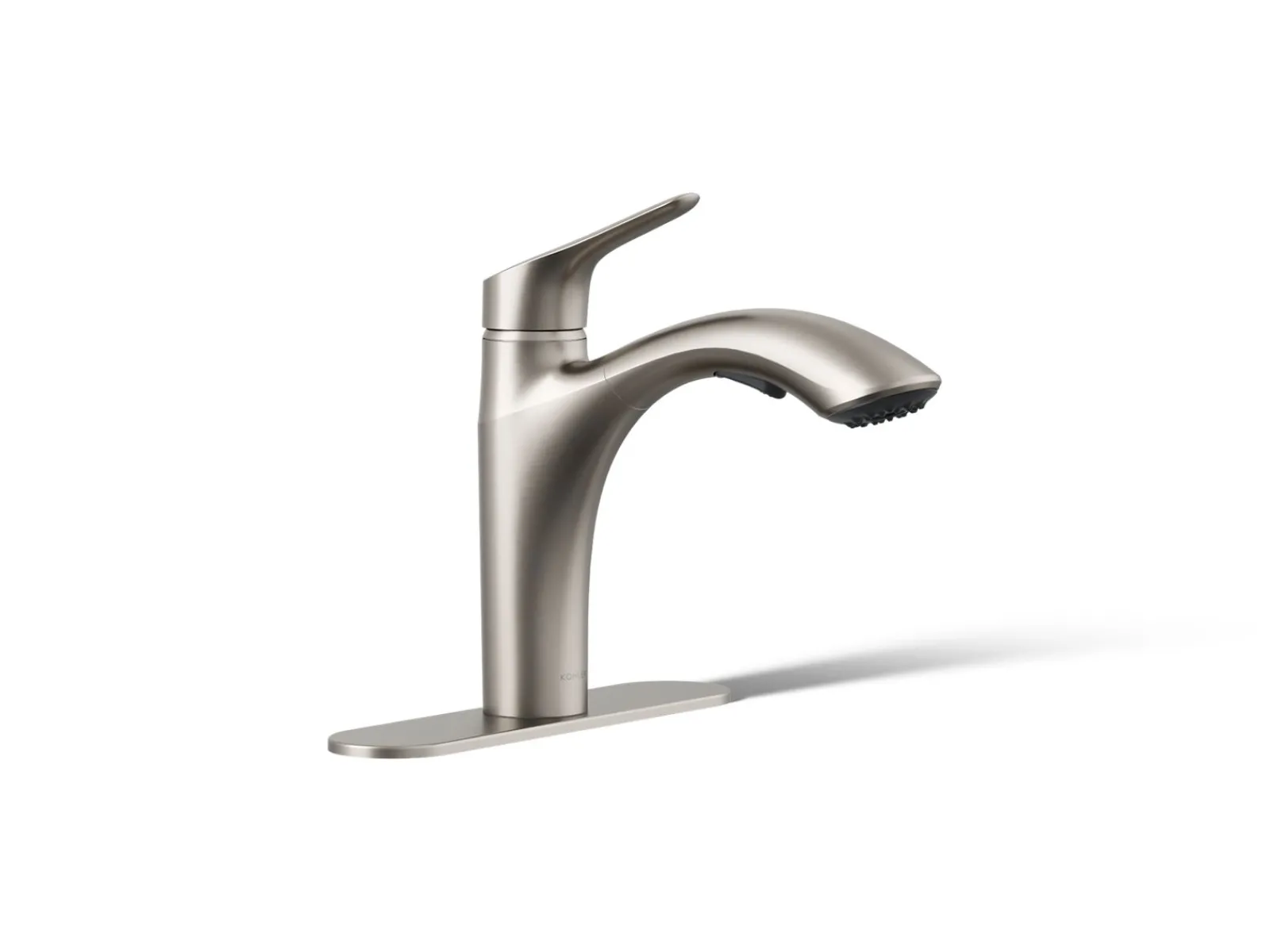 Pull-out kitchen sink faucet with two-function sprayhead^Kohler Hot