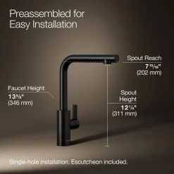 Pull-out kitchen sink faucet with two-function sprayhead^Kohler Outlet