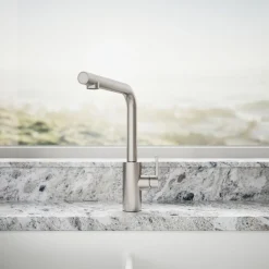 Pull-out kitchen sink faucet with two-function sprayhead^Kohler Outlet