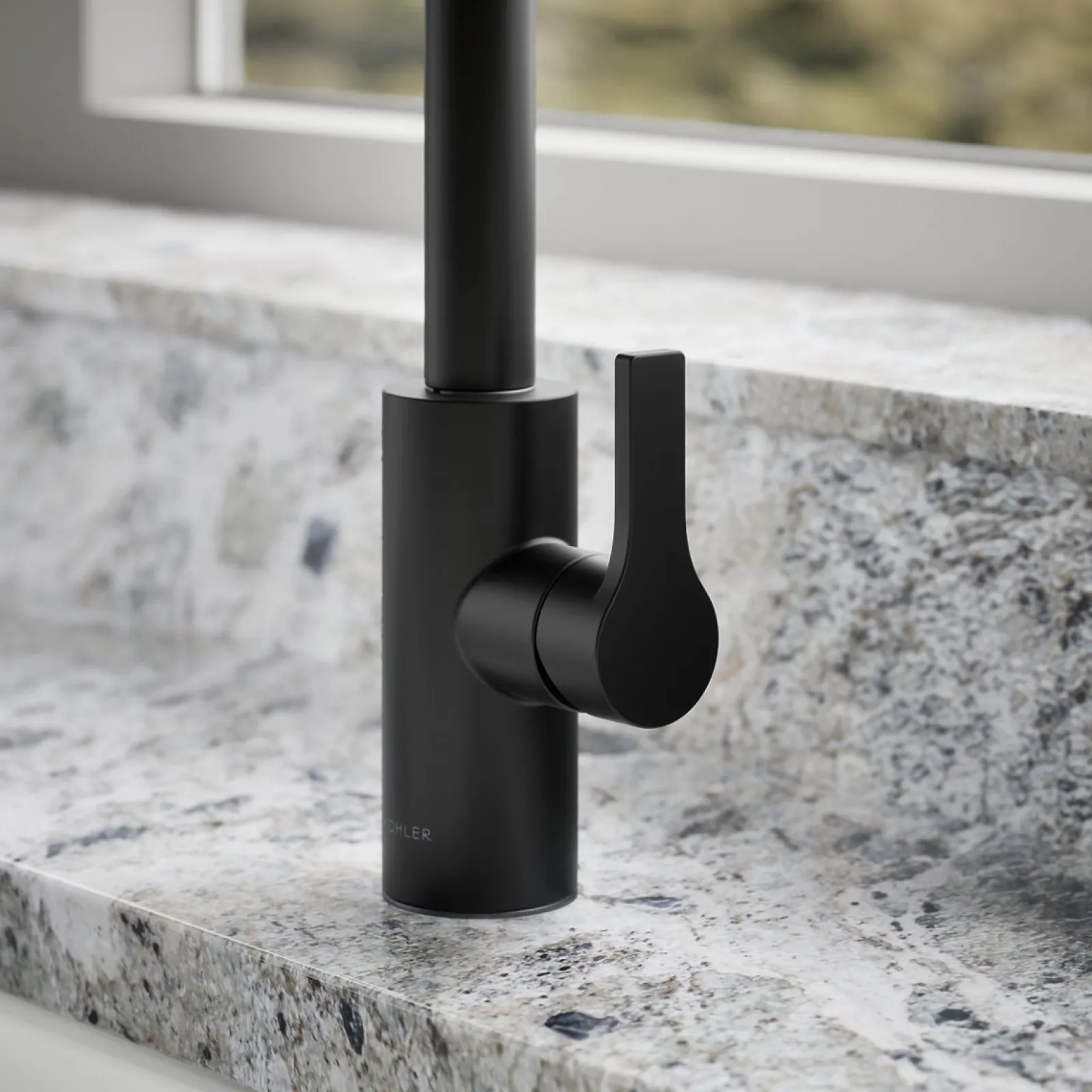 Pull-out kitchen sink faucet with two-function sprayhead^Kohler Outlet