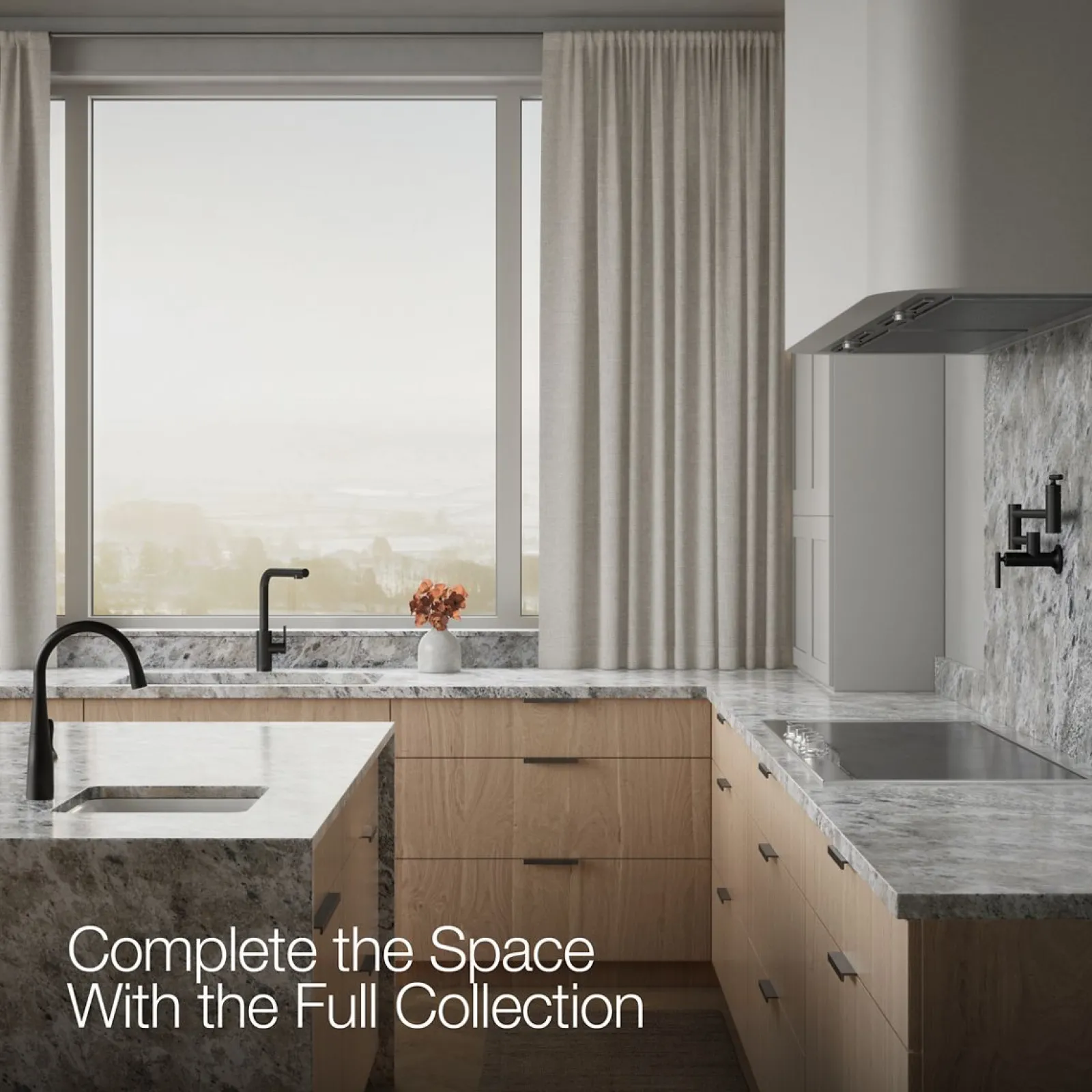 Pull-out kitchen sink faucet with two-function sprayhead^Kohler Outlet