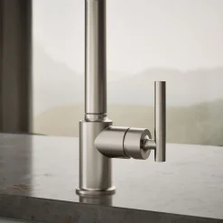 Pull-out kitchen sink faucet with three-function sprayhead^Kohler Discount