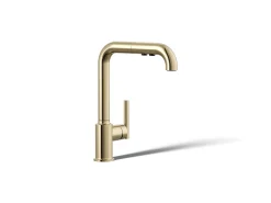 Pull-out kitchen sink faucet with three-function sprayhead^Kohler Discount