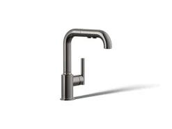 Pull-out kitchen sink faucet with three-function sprayhead^Kohler Discount