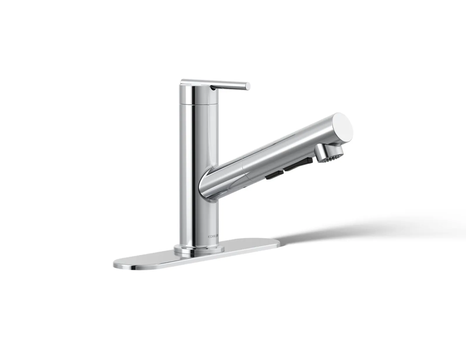 Pull-out kitchen sink faucet with three-function sprayhead^Kohler Sale