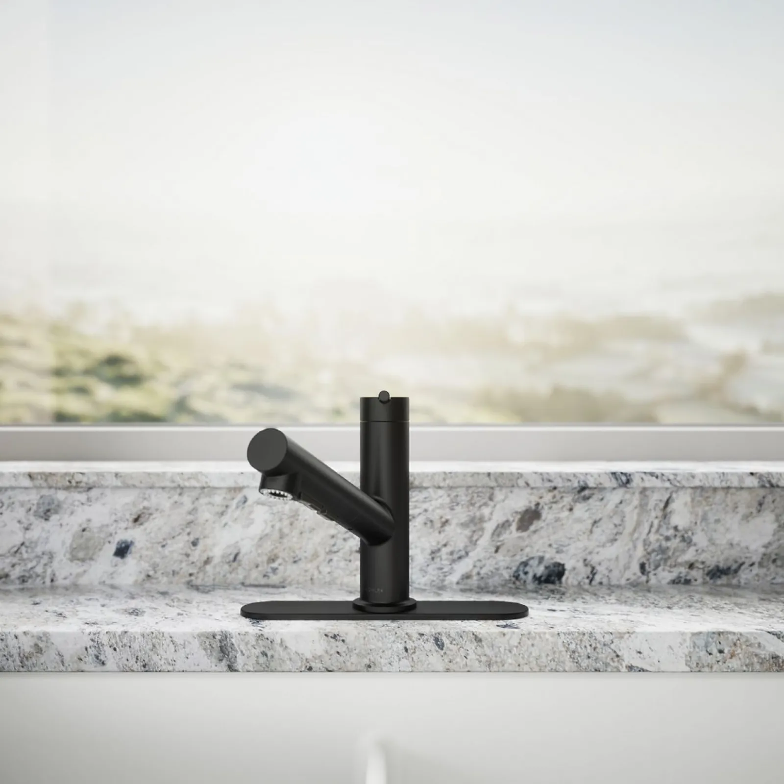 Pull-out kitchen sink faucet with three-function sprayhead^Kohler Sale