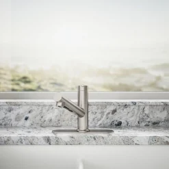 Pull-out kitchen sink faucet with three-function sprayhead^Kohler Sale