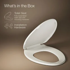Quick-Release™ elongated toilet seat^Kohler New