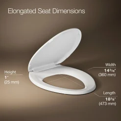 Quick-Release™ elongated toilet seat with antimicrobial agent^Kohler New