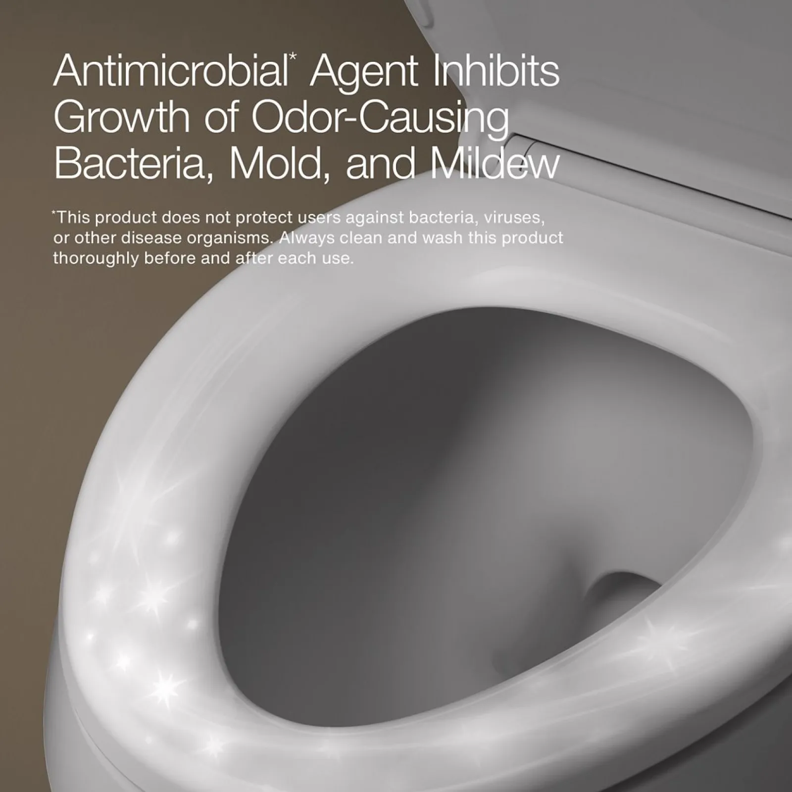 Quick-Release™ elongated toilet seat with antimicrobial agent^Kohler New