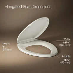 Quick-Release™ elongated toilet seat^Kohler Hot