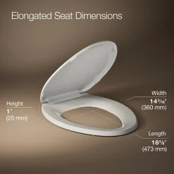 Quick-Release™ elongated toilet seat^Kohler Hot