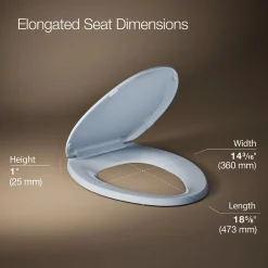 Quick-Release™ elongated toilet seat^Kohler Hot