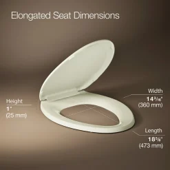 Quick-Release™ elongated toilet seat^Kohler Hot
